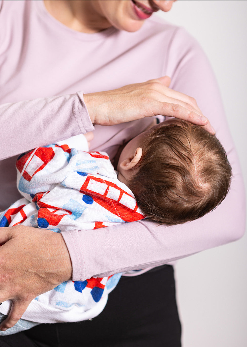 Růžové kojicí tričko s dlouhým rukávem