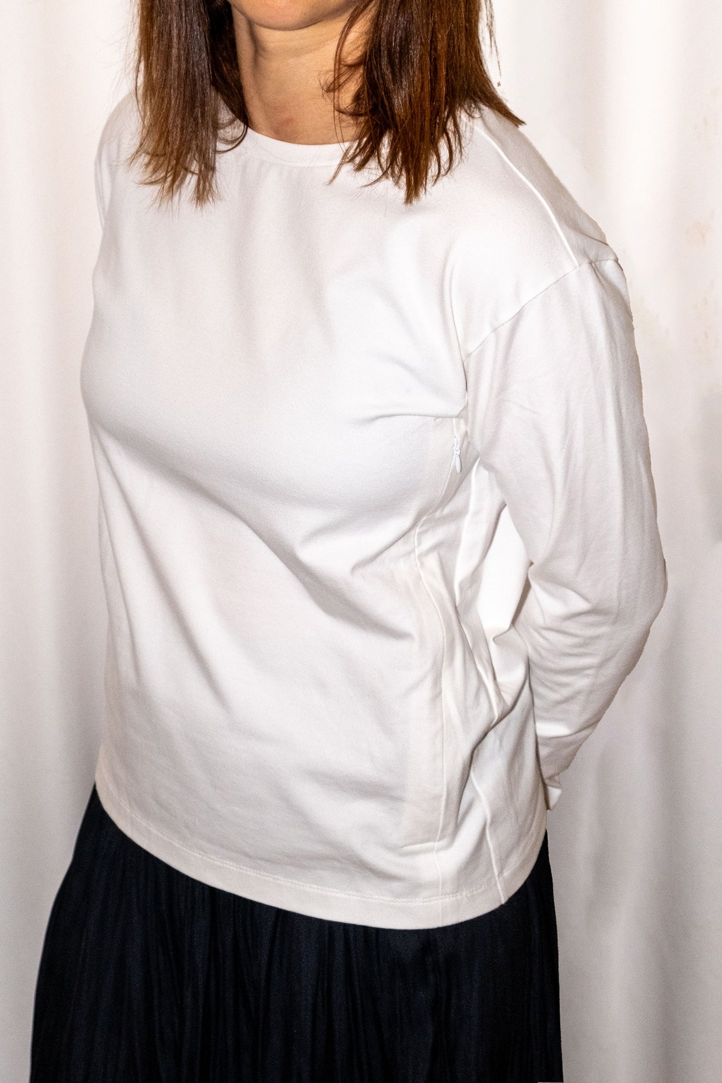 Tričko s dlouhým rukávem - bílé