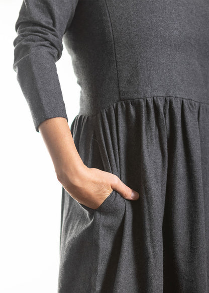 Kojicí šaty Flanelky Šedivé