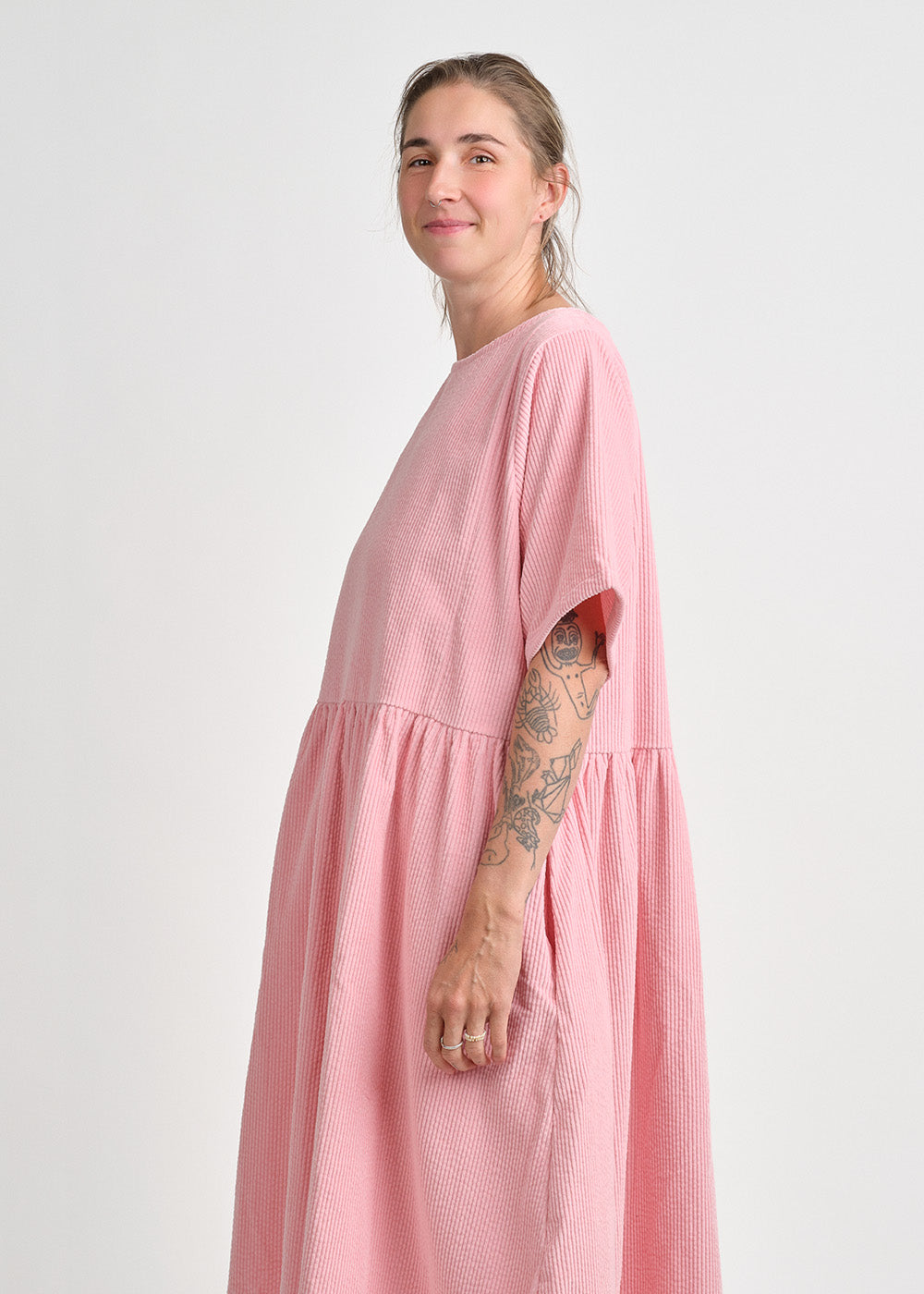 Kojicí šaty Marinette – růžové