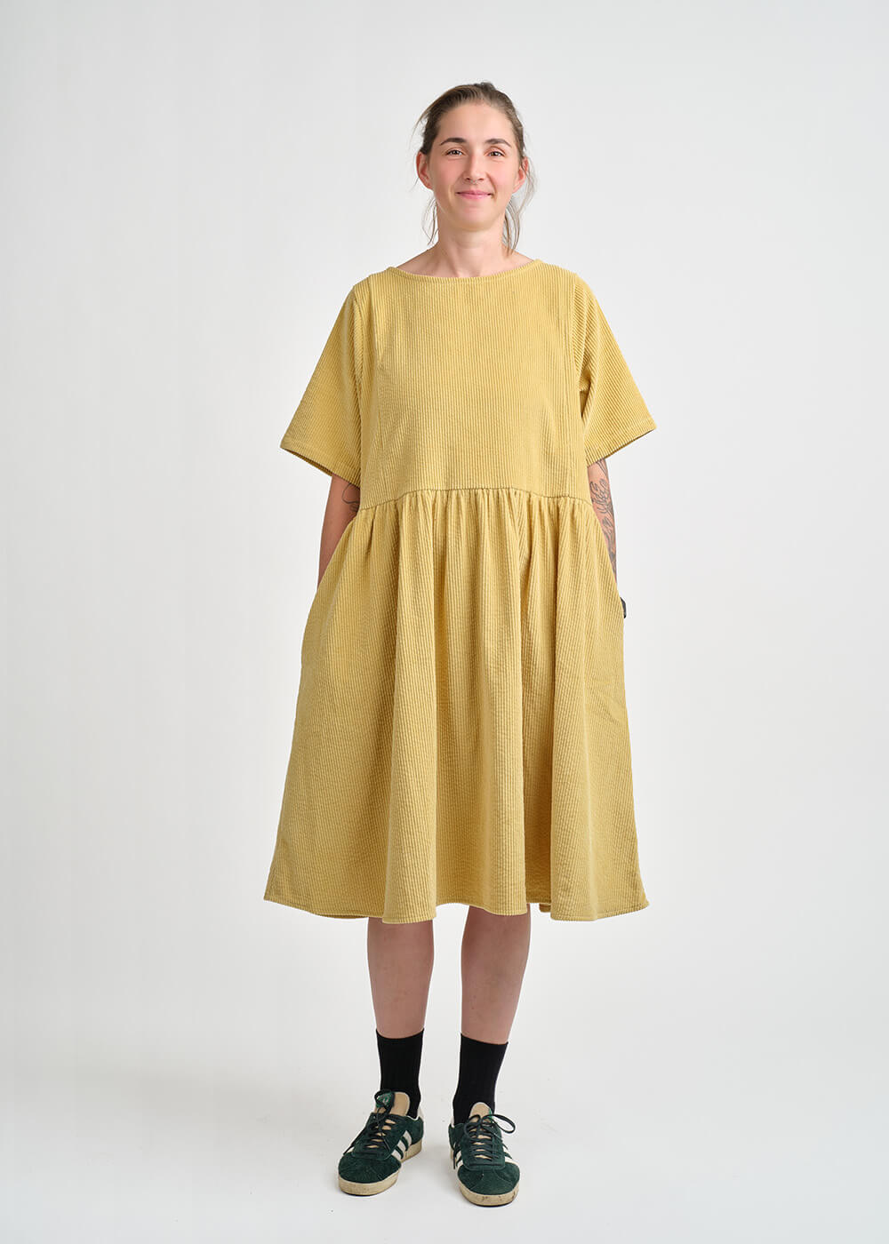 Kojicí šaty Marinette – žluté