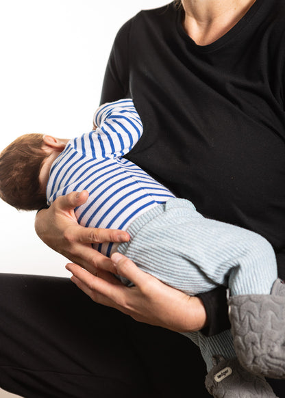 Černé kojicí tričko s dlouhým rukávem