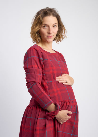 Kojící šaty Flanelky Red