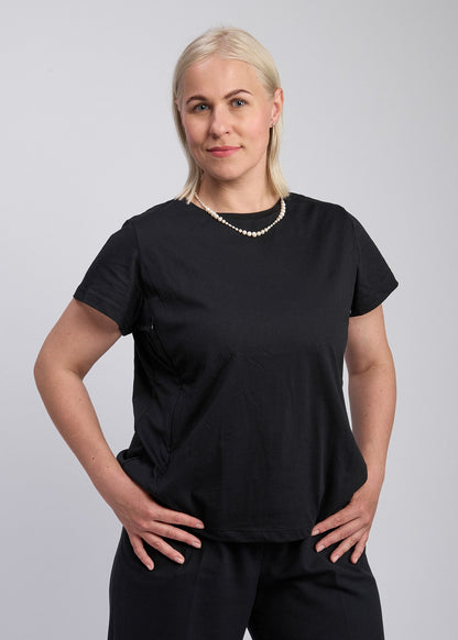 Černé kojicí tričko z organické bavlny