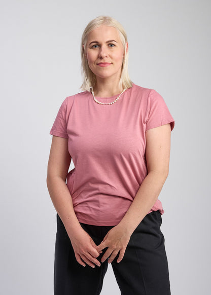 Starorůžové kojicí tričko z organické bavlny