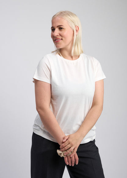Bílé kojicí tričko z organické bavlny