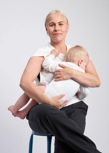 Bílé kojicí tričko z organické bavlny