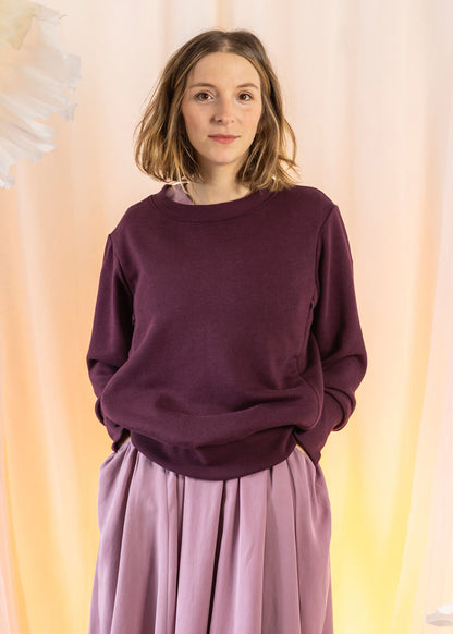 Kojicí mikina z bambusu – vínová