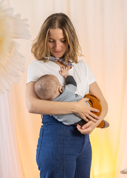 Kojicí tričko z bambusu – bílé