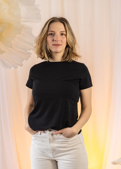 Kojicí tričko z bambusu – černé