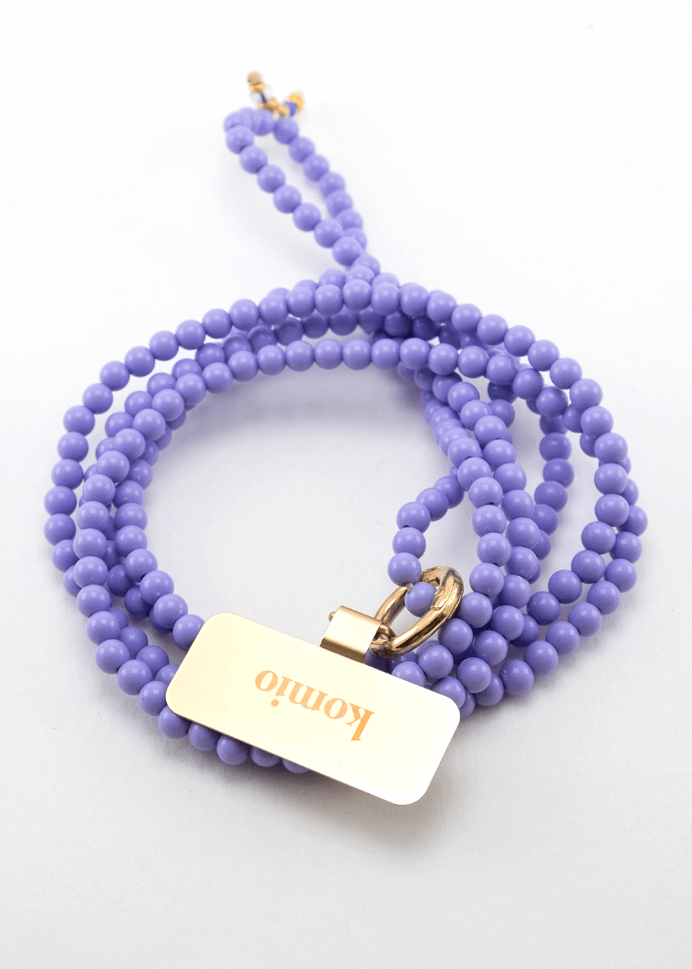 Korálková šňůrka na telefon – Fialka